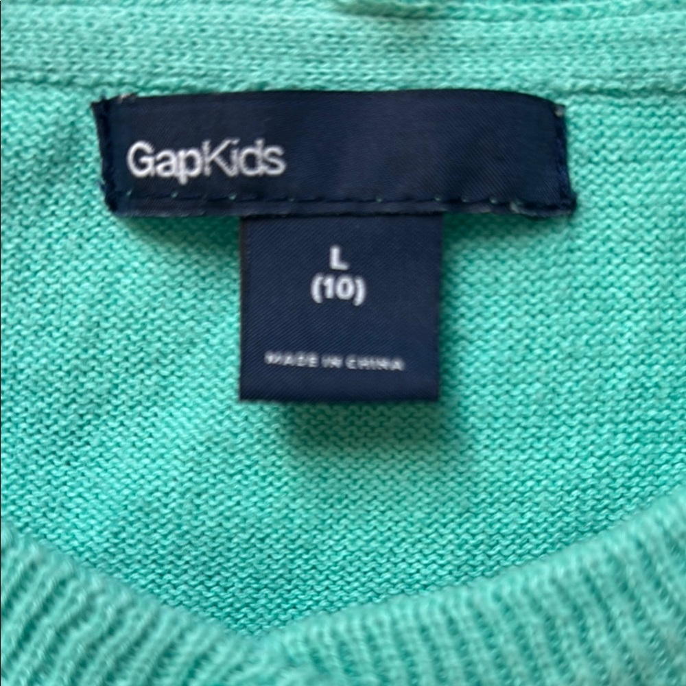 Gap kids teal Sequin Cardigan Sweater - Picture 3 of 5
